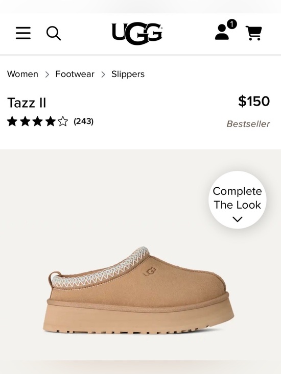 UGG Shoes - UGG TAZZ II SAND Size 9 AUTHENTIC WITH ORIGINAL BOX!